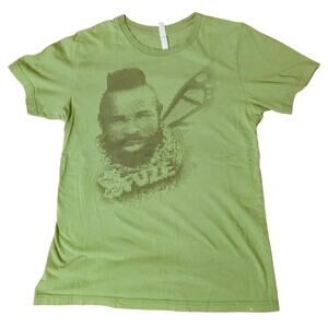 MR. T x Fuze Iced Tea Green 100% Cotton Size T-Shirt Advertising Collectible SZ